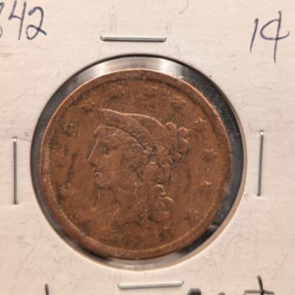 1842 Large Cent • Classic Liberty • Strong Age & Patina • UMM Finds